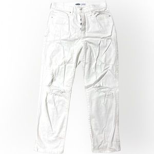 Old Navy Ski High Straight White distressed Jean sz. 8